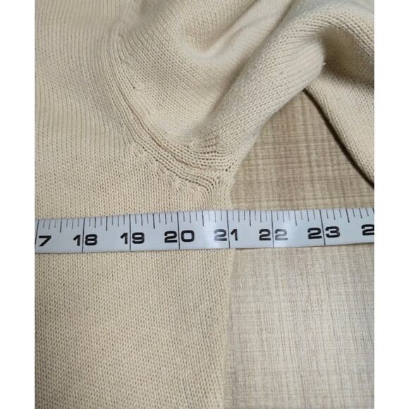 Bisou Bisou Womens Cardigan Sweater Size XL Cream Bohemian Asymmetrical Hem - Picture 6 of 7